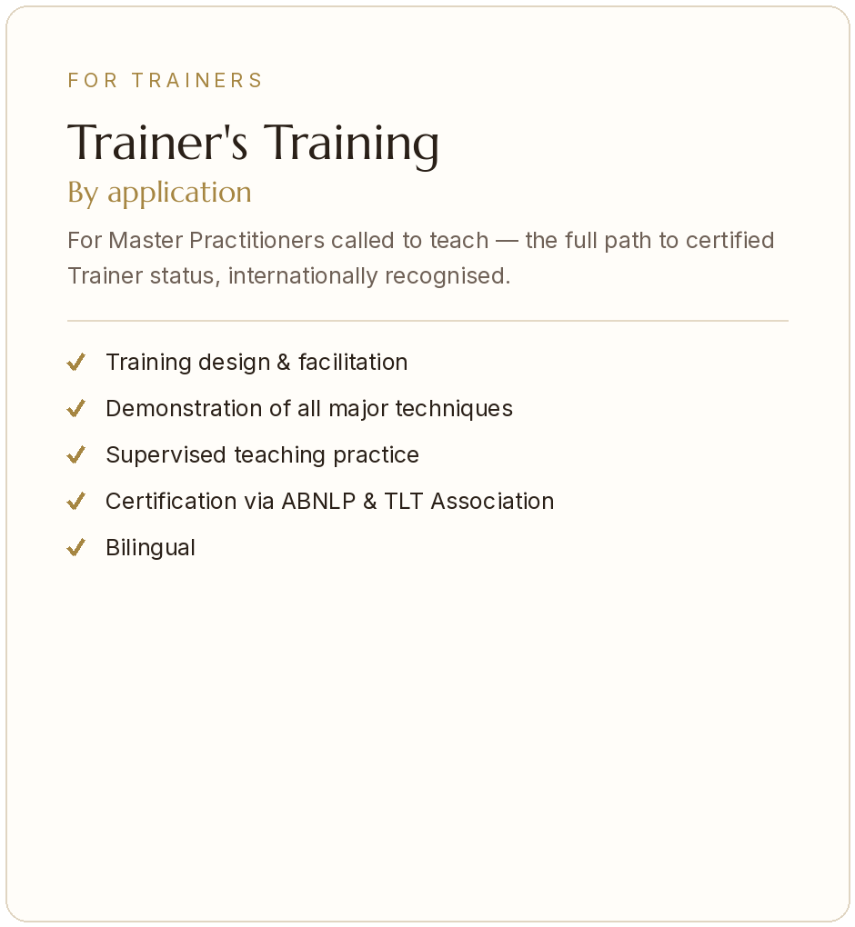 Trainer's Training