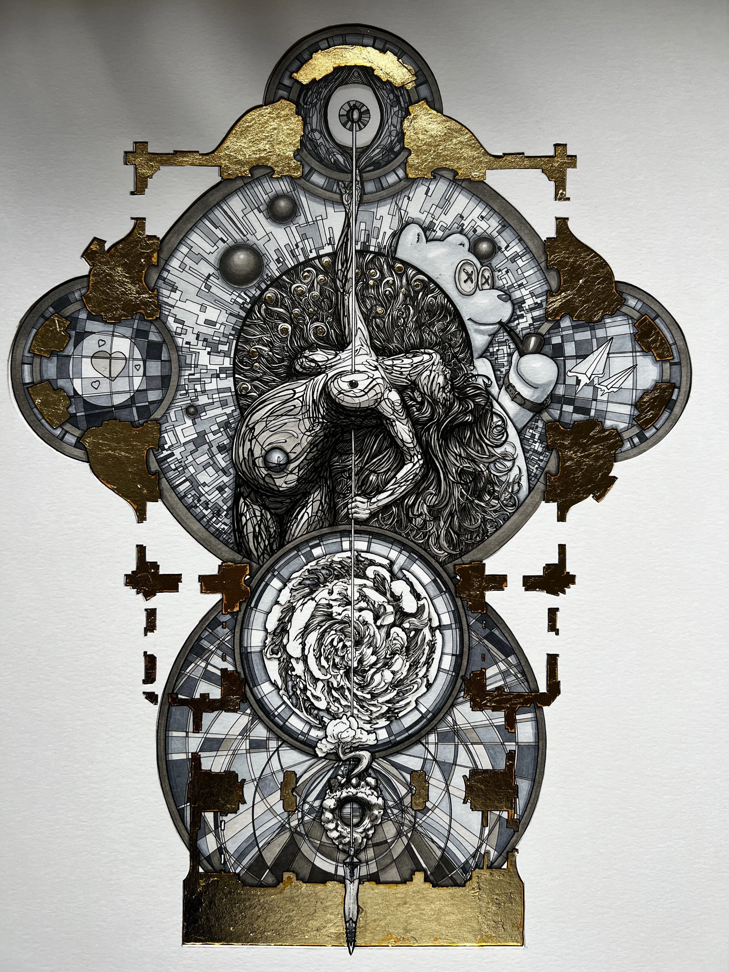 Divine Mother - 12x18" - Mixed Media on Bristol