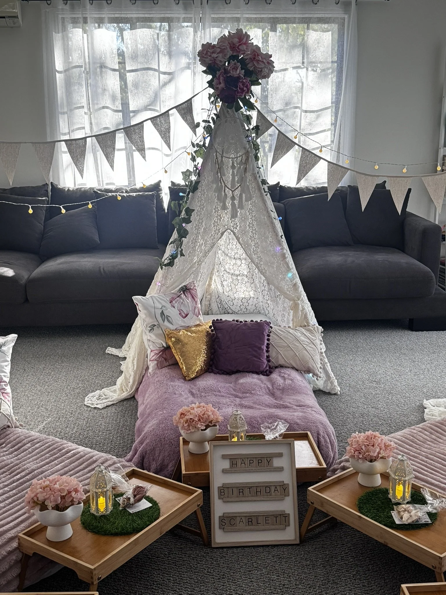Pink & Purple Twilight Inspired Teepee Party