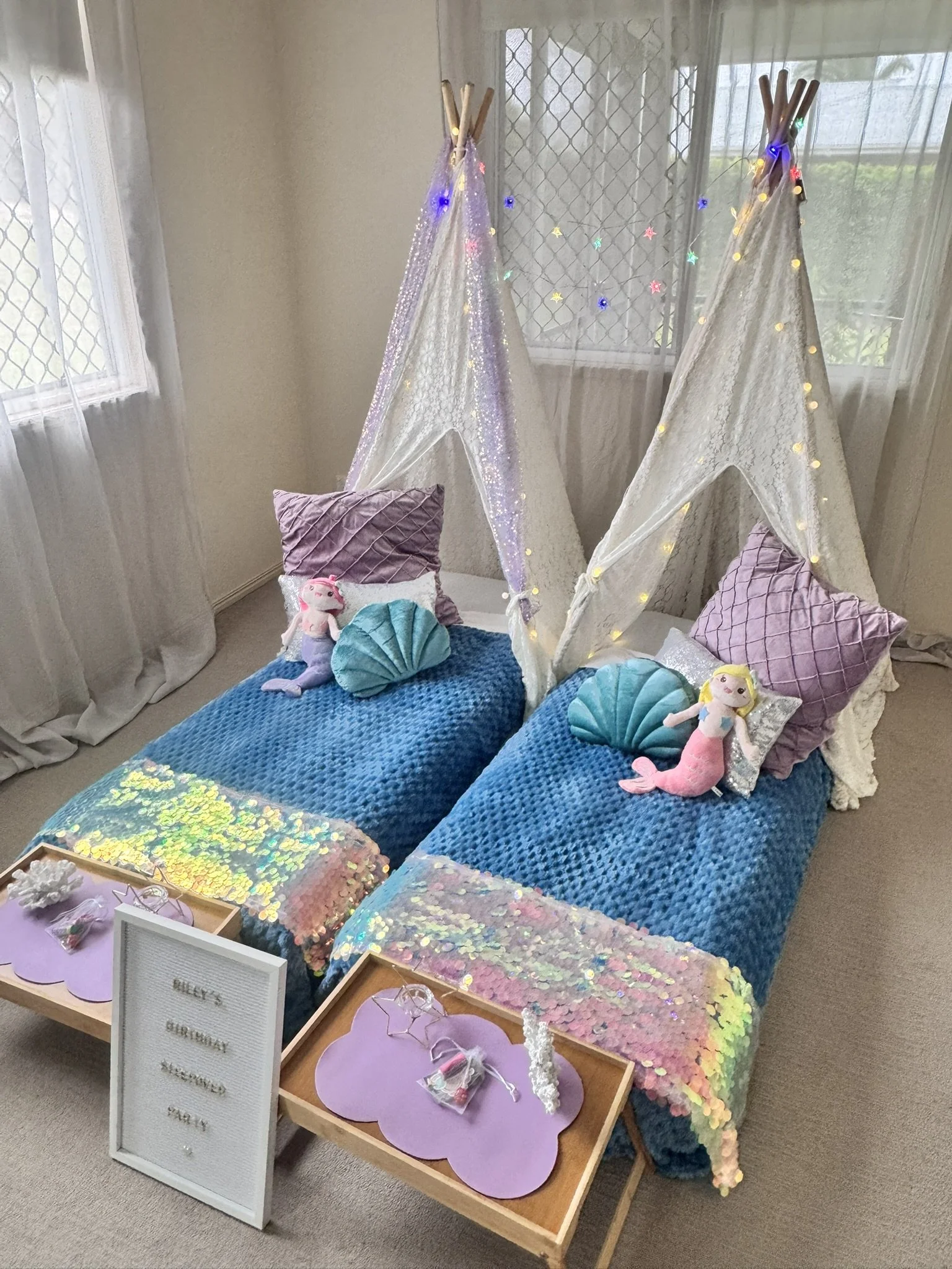 Mermaid Teepee BFF Sleepover