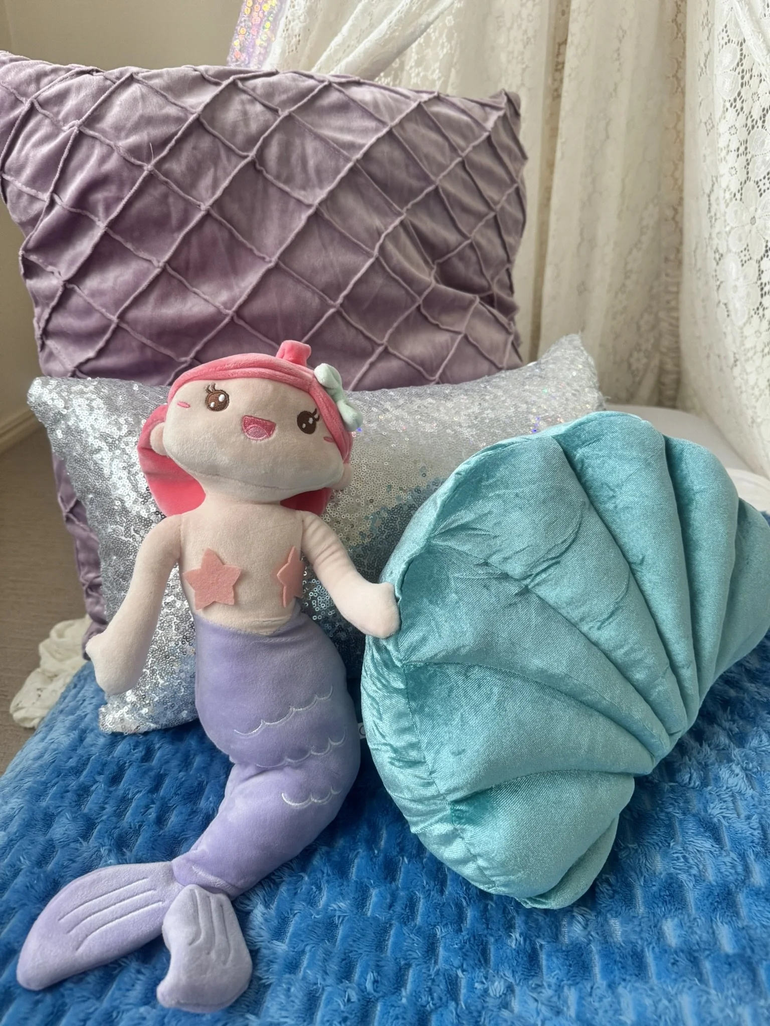 Mermaid & Shell Cushion