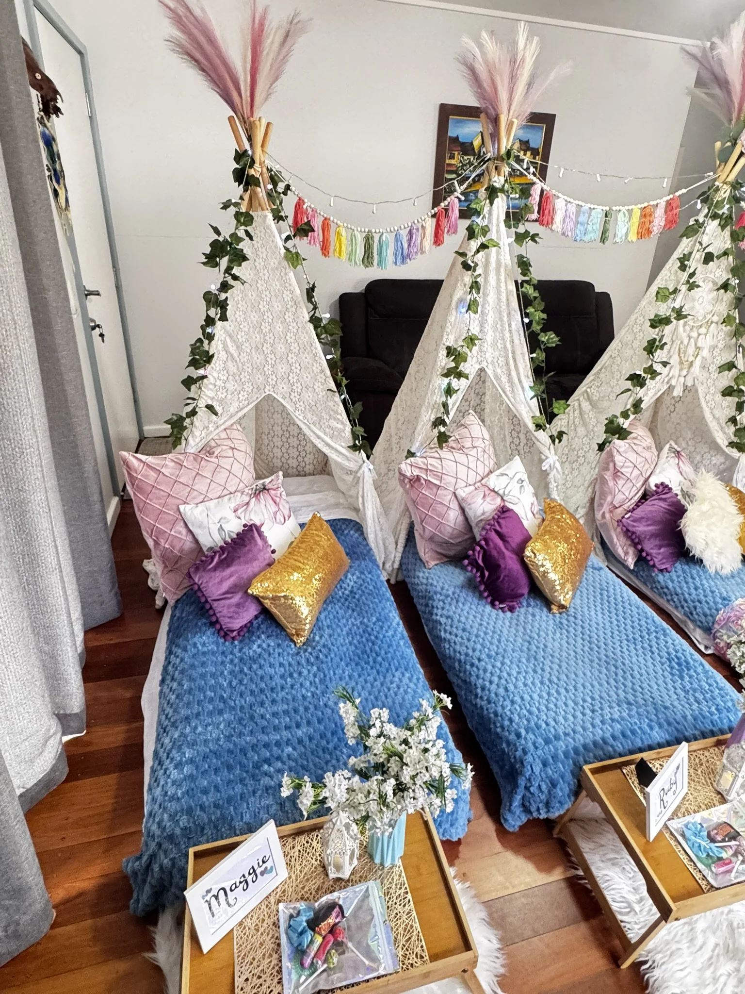 The Luxury Retreat in Teal and Purple Boho