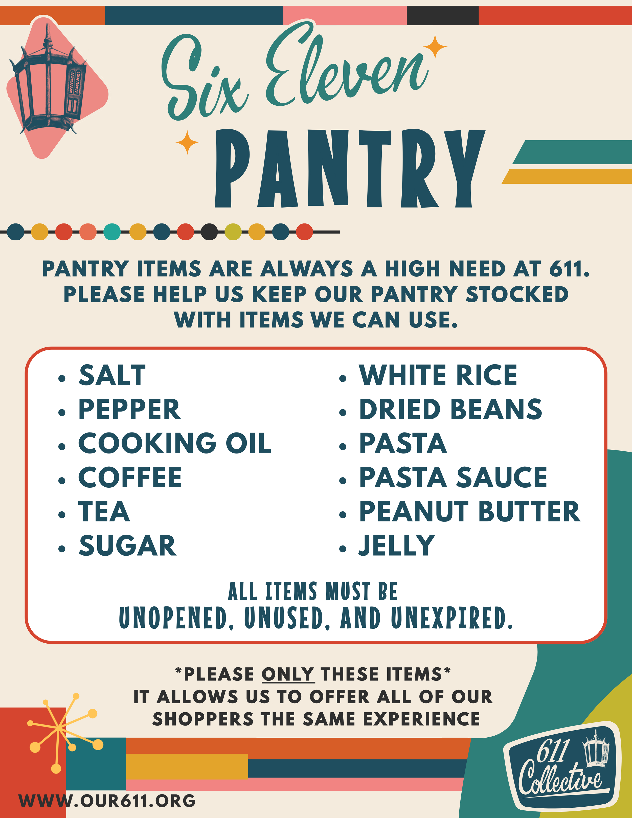 Help Fill The Pantry At 611
