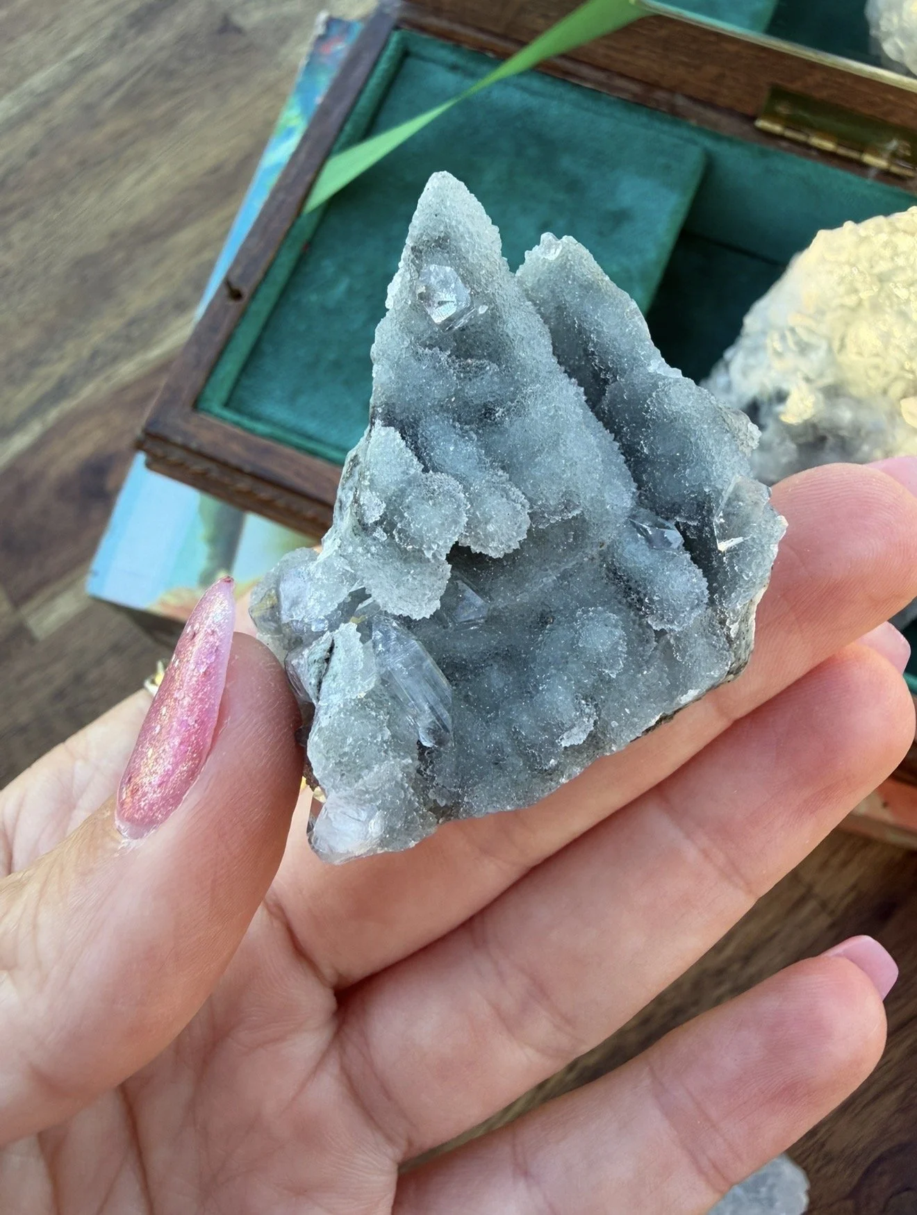 Astra - Blue Grey Chalcedony with Apophyllite