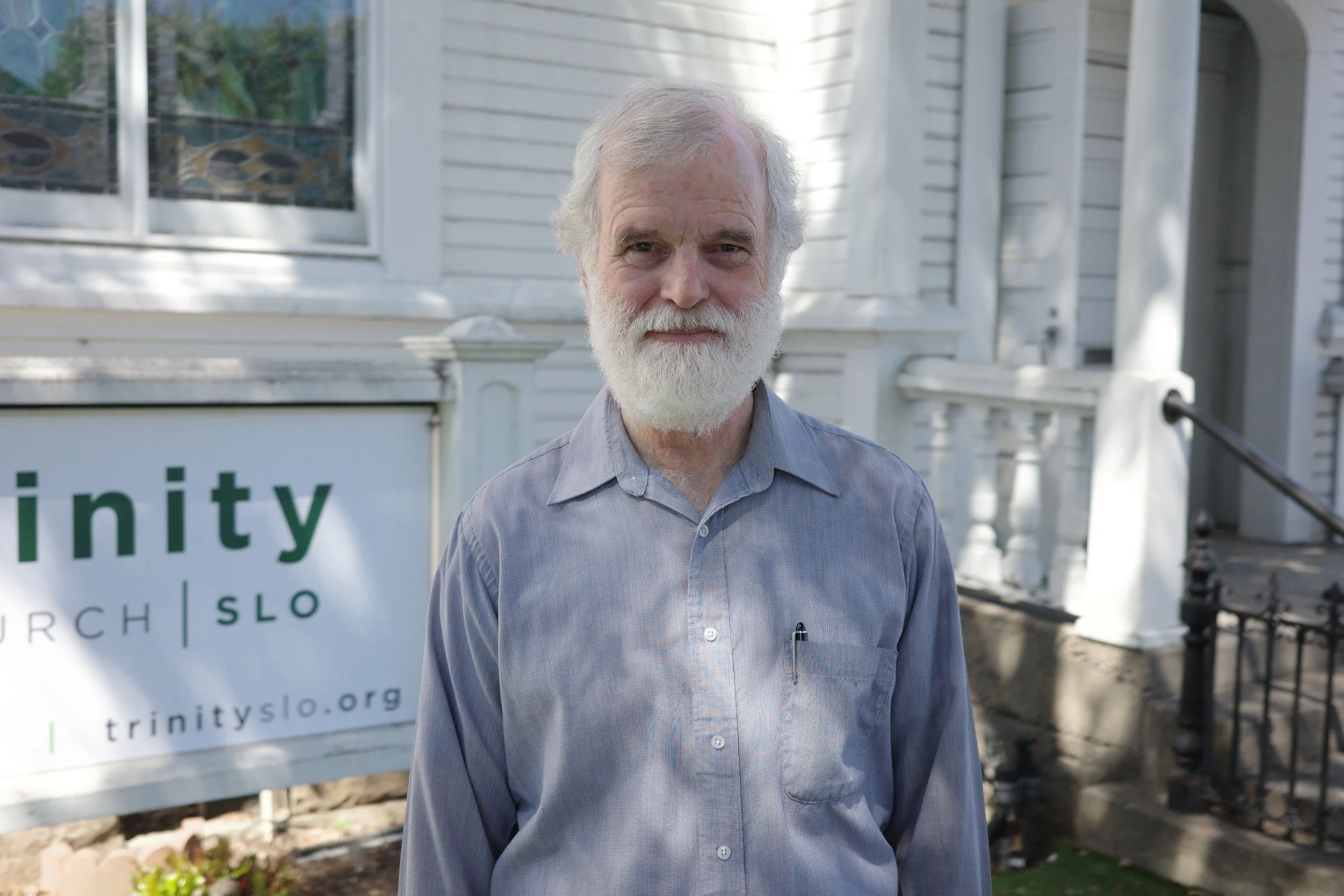 Allen Pritzlaff, Session Advisor for Discipleship, smiling outdoors in a gray shirt