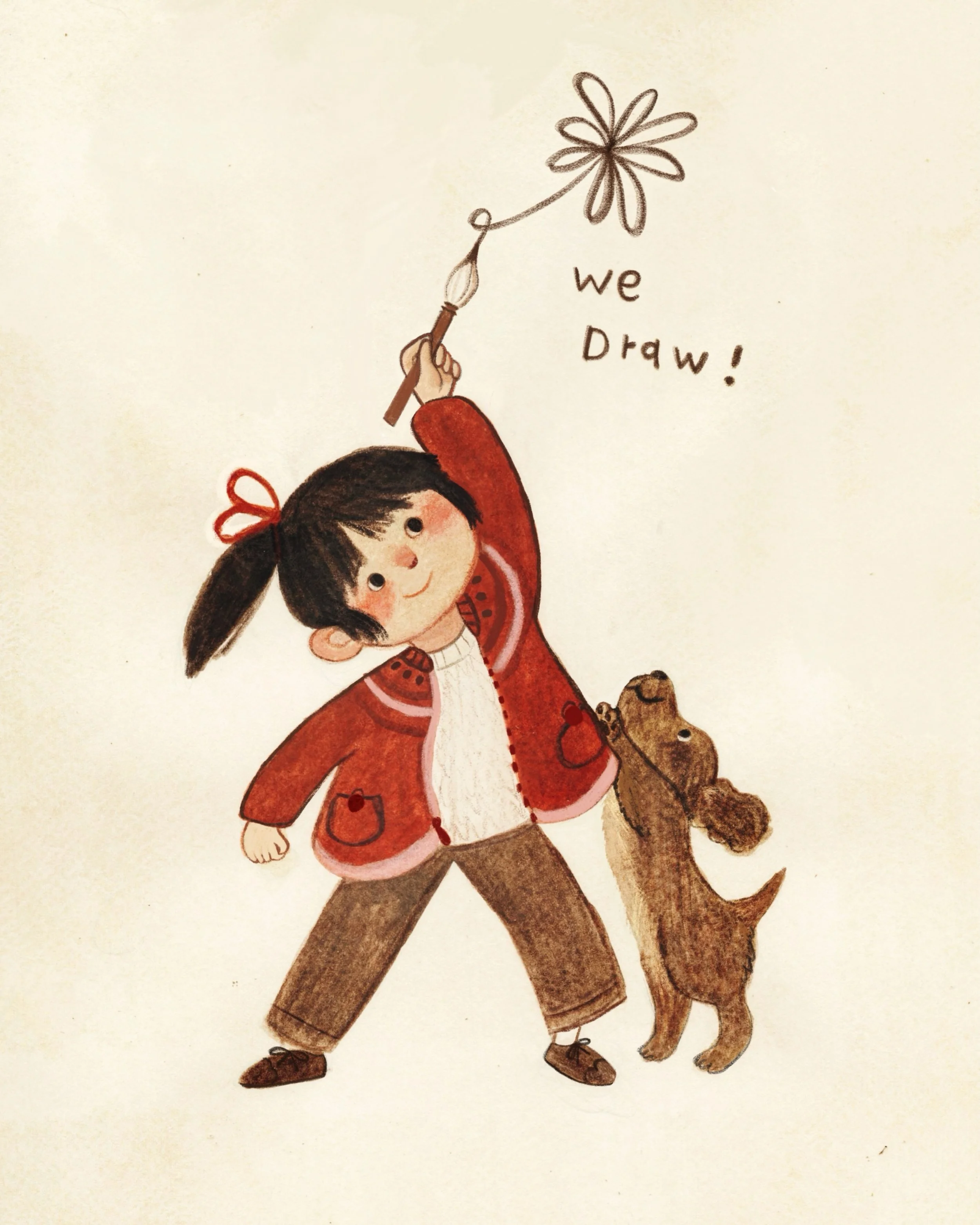 The power of drawing!

好喜歡小主角的那股自信和力量感，
只要握住畫筆，什麼都辦得到！🖌️

最近因為在創作新故事，
畫了很多小時候的自己，
希望很快能有新作品跟大家分享！

#drawing #illustration #artist #插畫 #illustrator