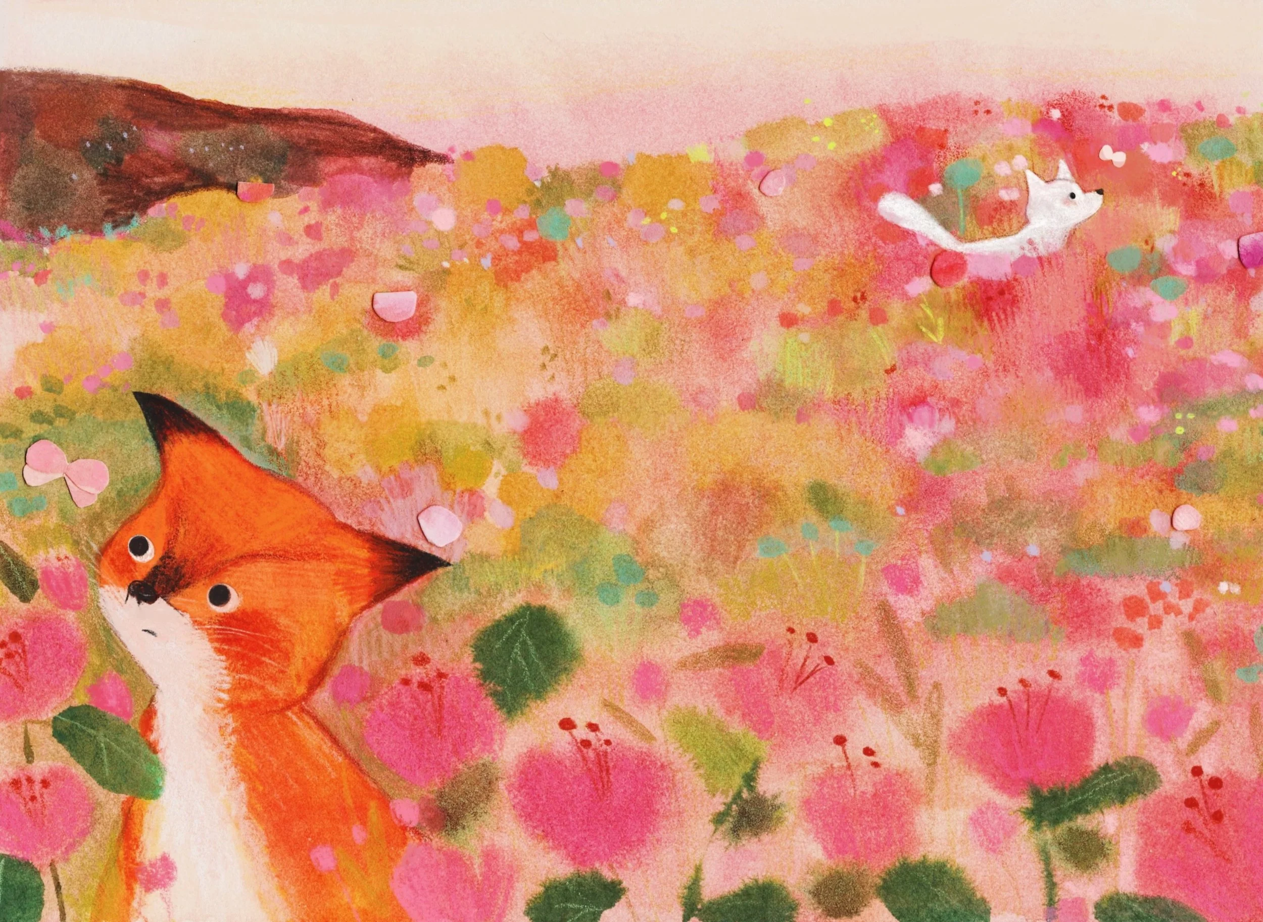 #animaladventuresweek2026 

We are wandering, a field apart. 🌸

Hosts:
@bykatiemai 
@raahatkaduji 
@emily_ttch 
@emmamartschinke 
@thejal_paints 

#animaladventuresweek #illustration #garden #artist