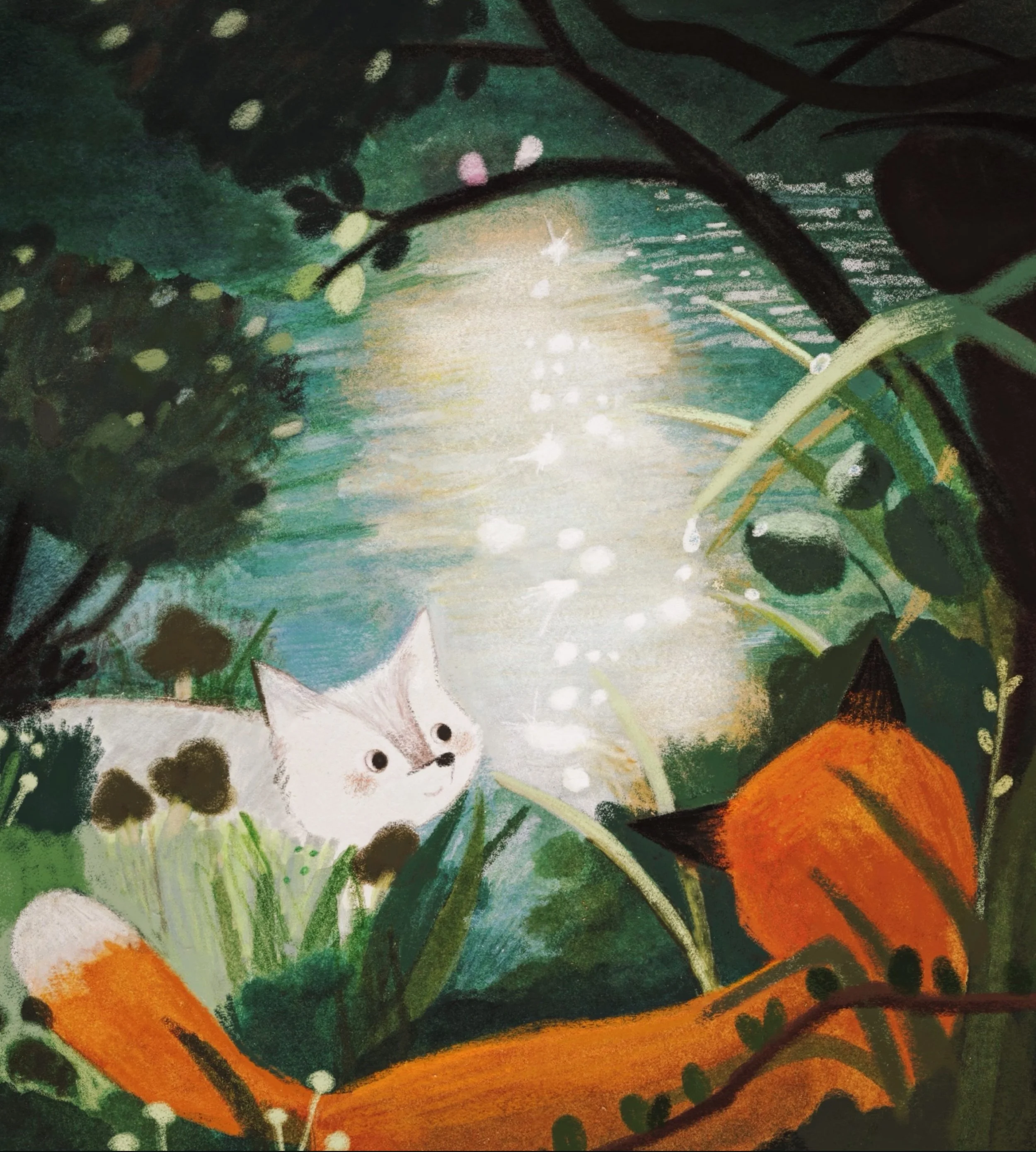 #animaladventuresweek2026 

You found me
where I was hidden.

這張我畫的好開心～每年的動物冒險週我會儘量嘗試比較詩意的構圖和調色，希望一年比一年更進步！

Hosts:
@bykatiemai 
@raahatkaduji 
@emily_ttch 
@emmamartschinke 
@thejal_paints 

#animaladventuresweek #illustration #garden #artist
