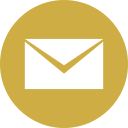 Envelope icon on a gold circular background
