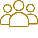 Icon of three people representing a group or team