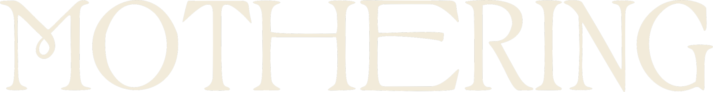 Mothering logo in cream colour