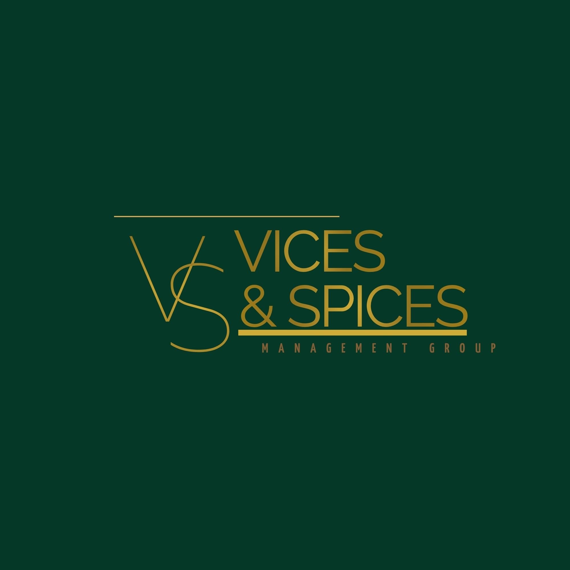 Book cover titled "Voices & Spices: Management Group" with a dark green background and gold text.