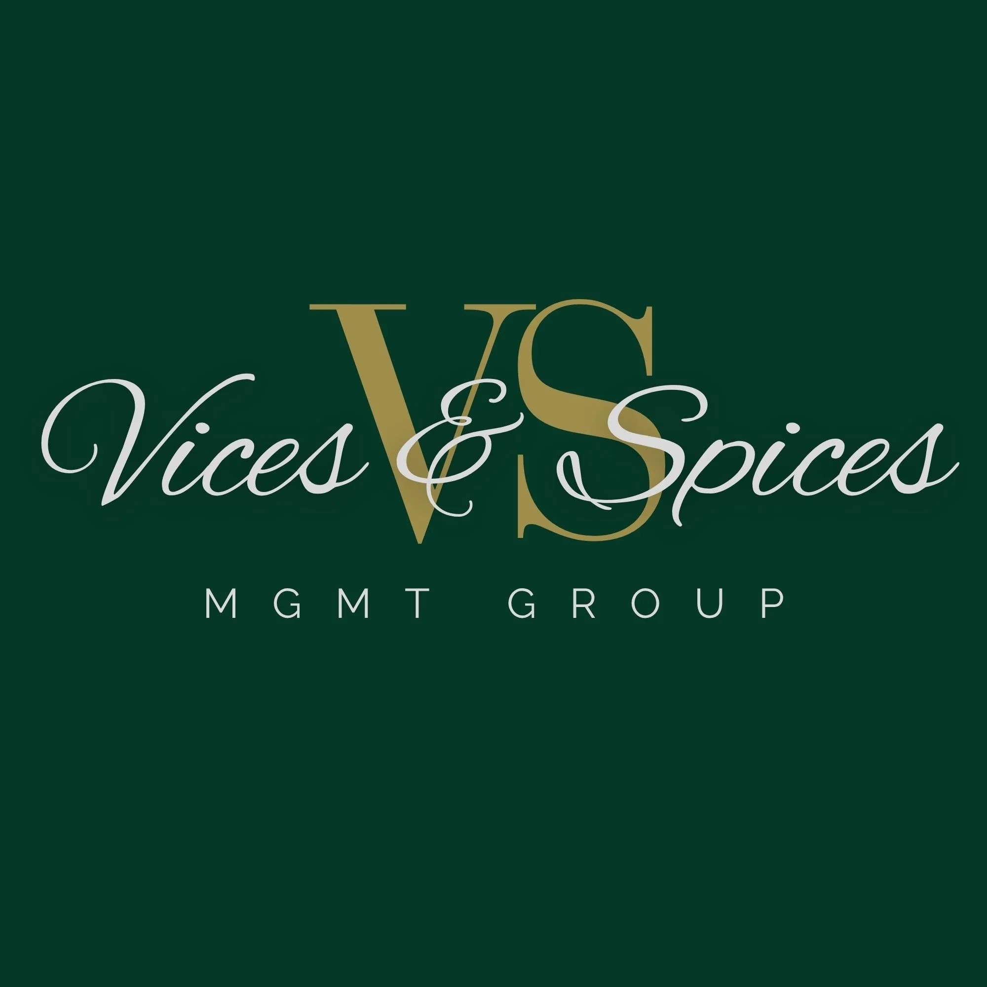 Cover of a book titled 'The Vices & Spices' with a dark green background and the publisher MGM Group.