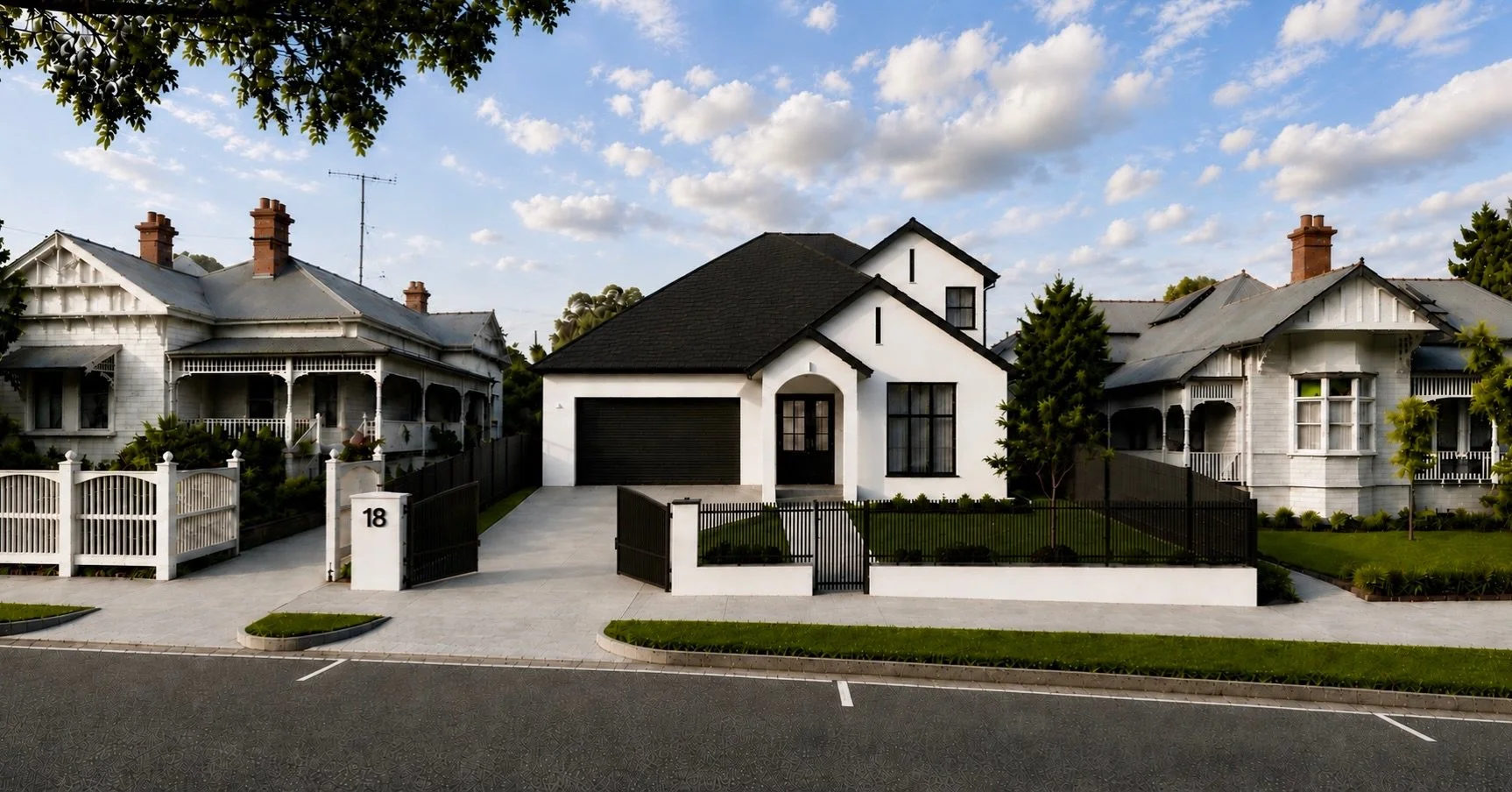 First impressions count.

A striking contemporary facade designed to stand confidently among its heritage neighbours. Beautifully designed by @levan_design 

The beauty of 3D visualisation? Seeing exactly how your home will sit within it&rsquo;s stre