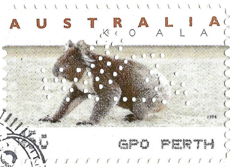 GPO PERTH Perfin Issue for SWANPEX 96, listed in the Australian Counter Printed Stamp Catalogue & Handbook 1991-2016