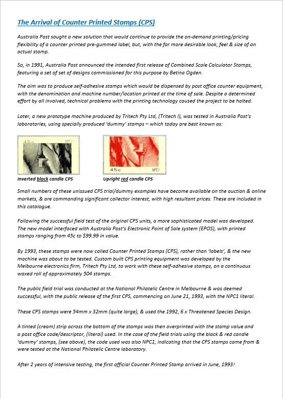 The Arrival of Counter Printed Stamps (CPS)