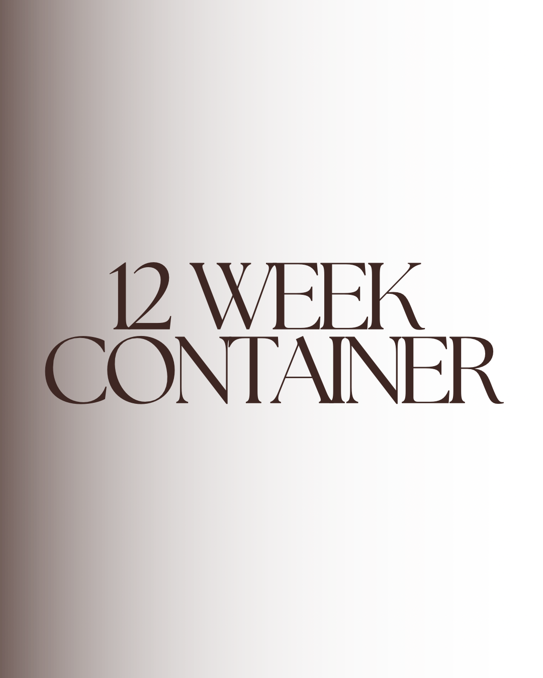 12 Week Coaching Container