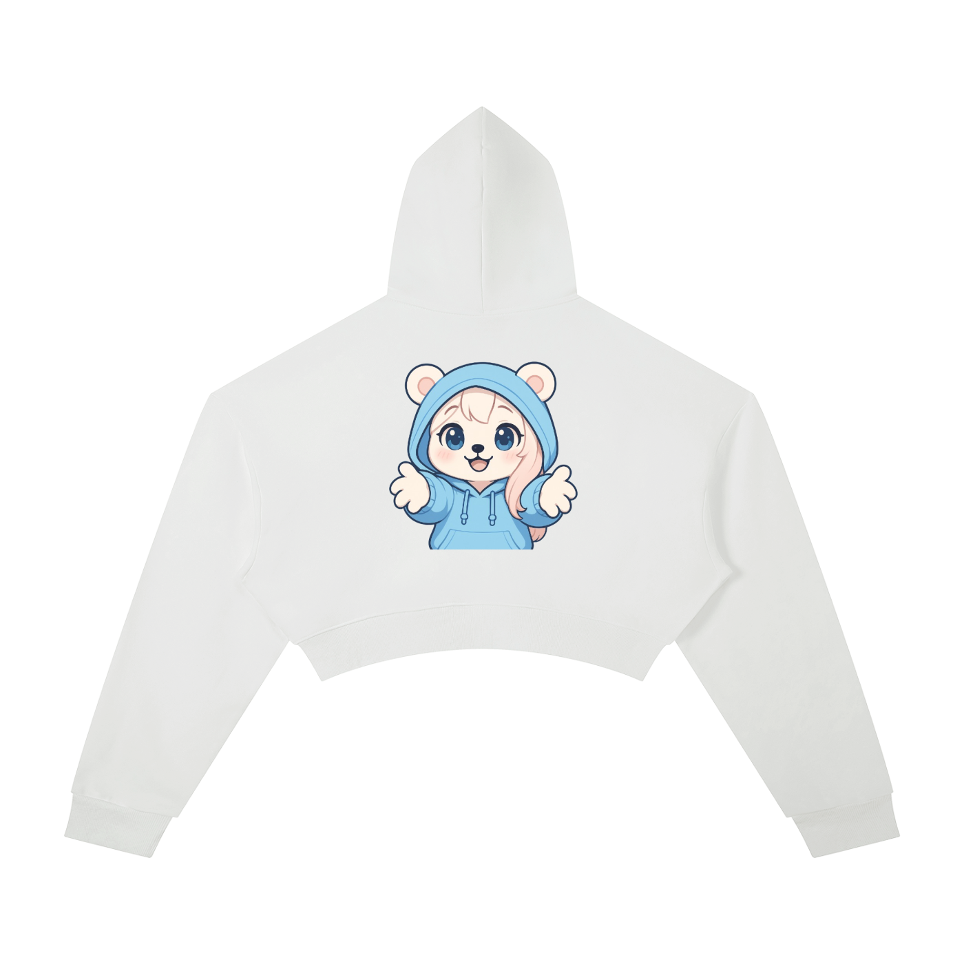 “Bear Hug Buff” Crop Hoodie