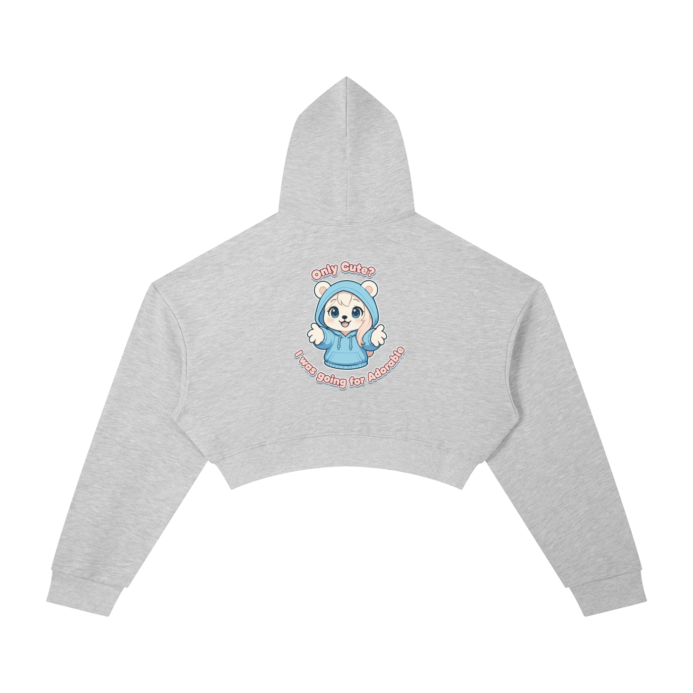 “Bear Hug Buff” Crop Hoodie