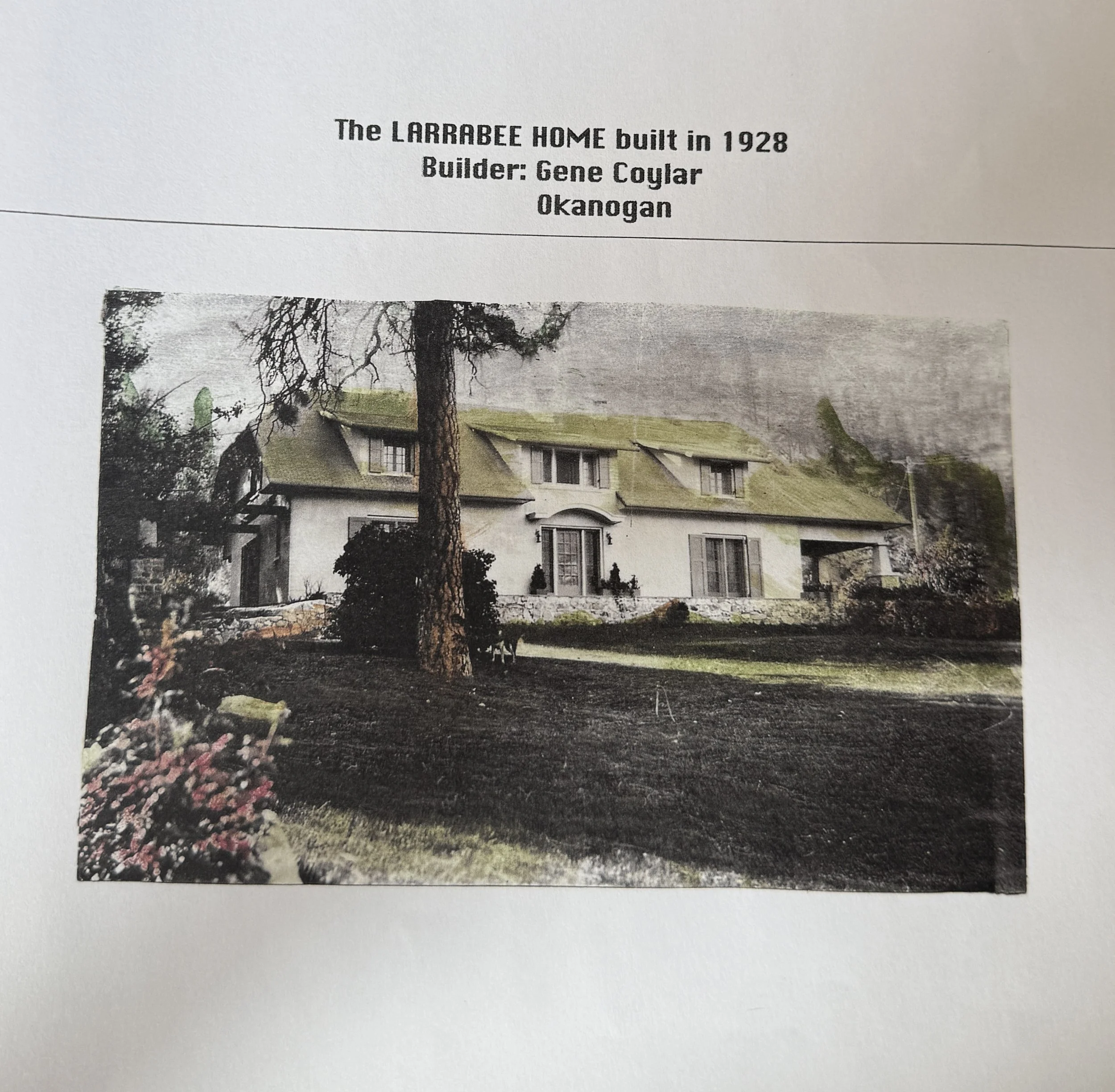 A photo of the rebuilt Larabee home.