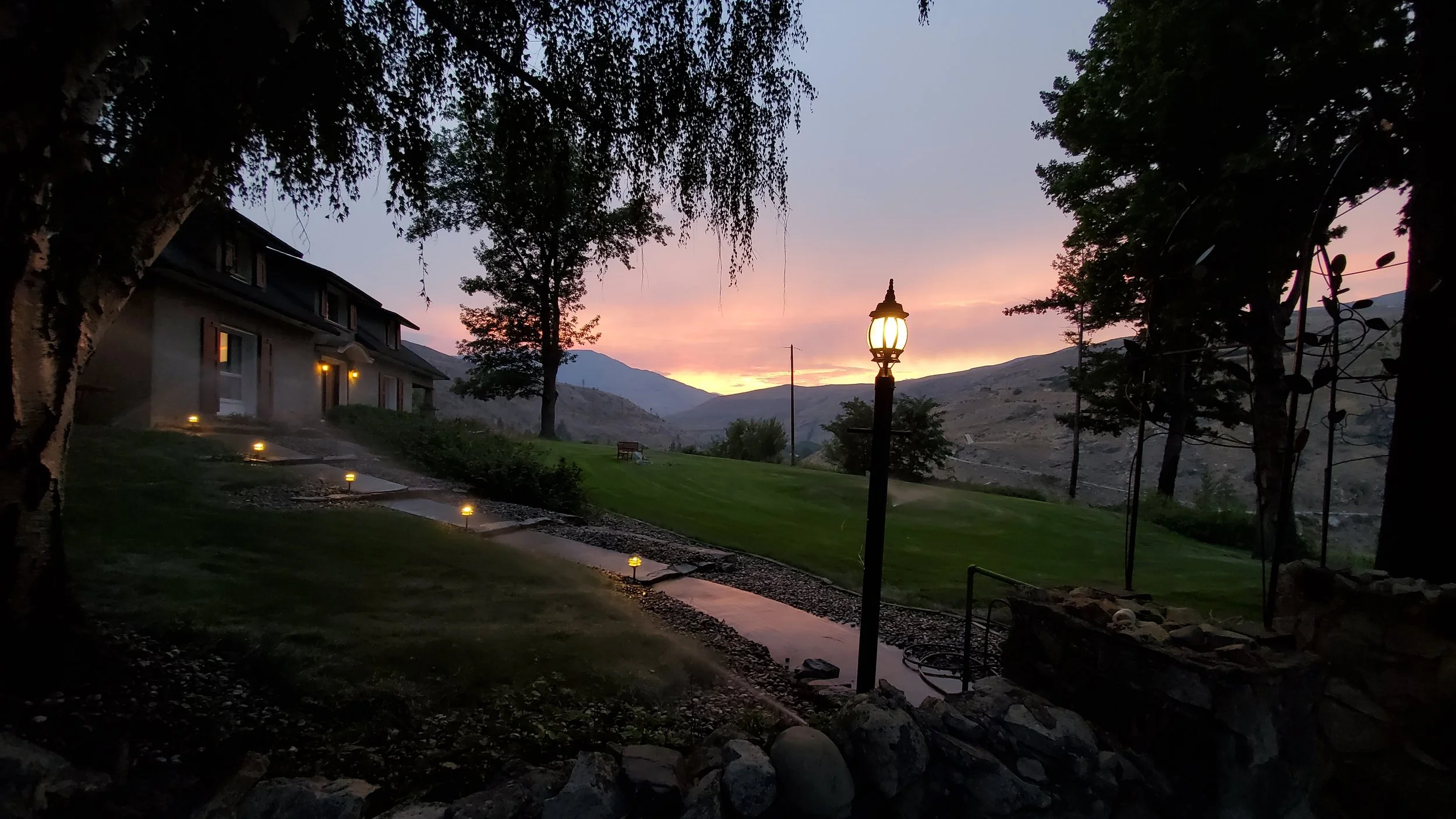 Pathway at sunset