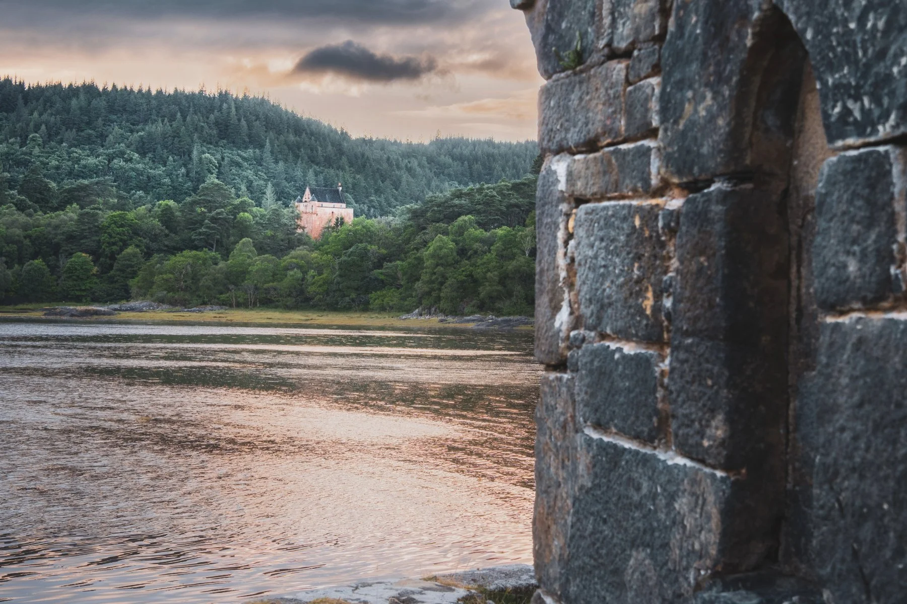 Kinlochaline Castle amongst the trees by Loch Aline | Morvern, Scotland | Steven Marshall Photography