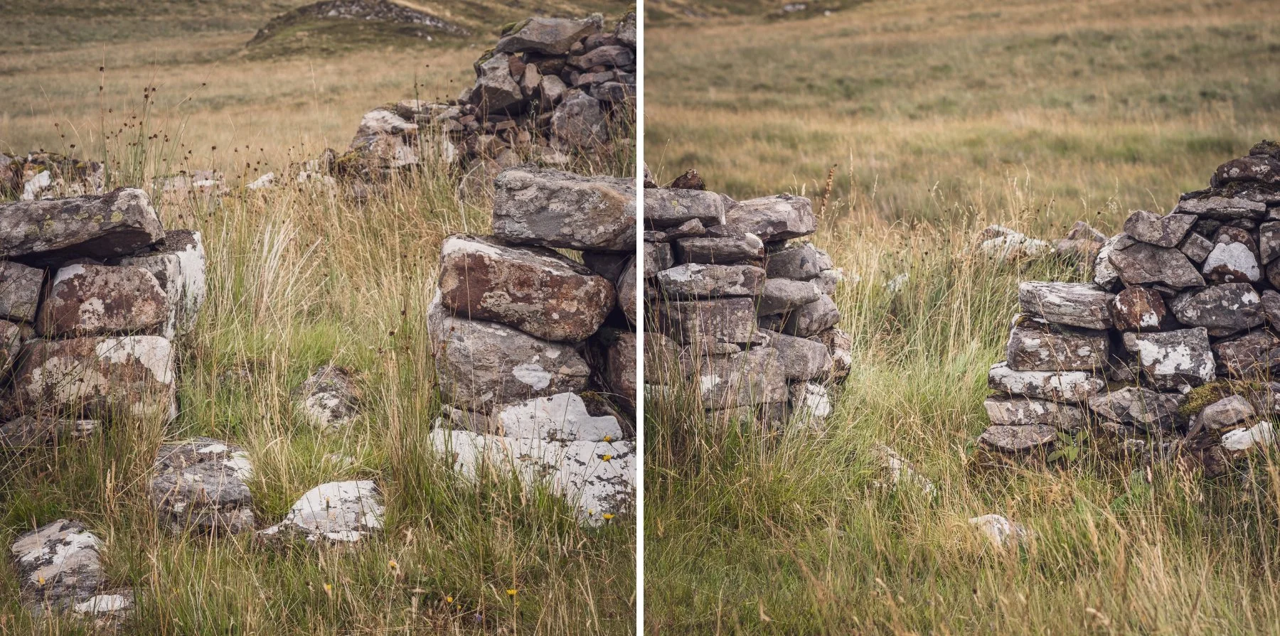 Ruins of a croft houses in the Scottish Highlands | Bourblaige Cleared Settlement, Ardnamurchan, Scotland | Steven Marshall Photography