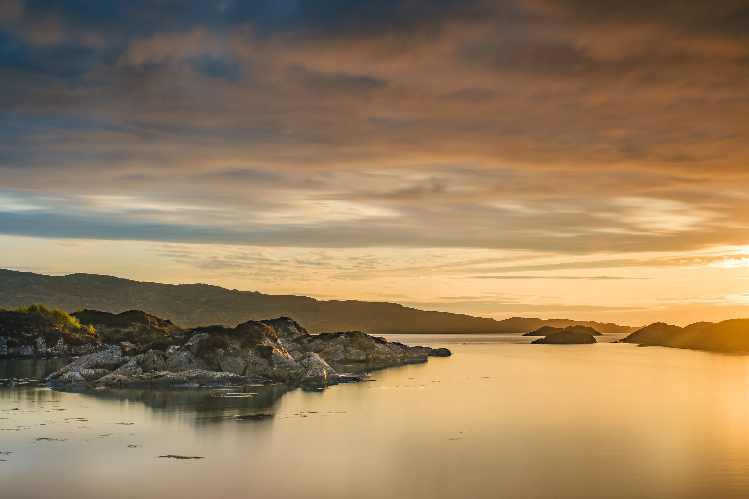 A coffee-coloured sunset sky over Sailean Dubh, Ardtoe | Ardnamurchan Scotland | Steven Marshall Photography