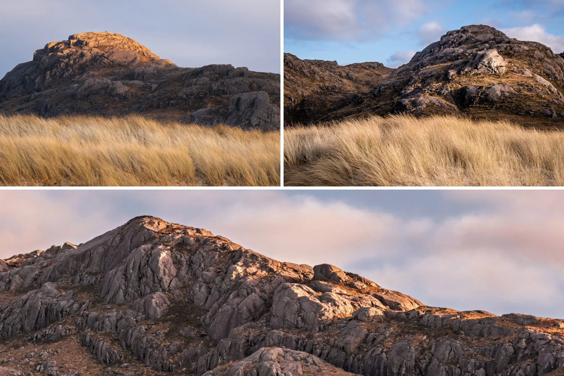 Some detailed shots of sections the rocky slopes of Meall Sanna illuminated by the late afternoon light | Ardnamurchan Scotland | Steven Marshall Photography