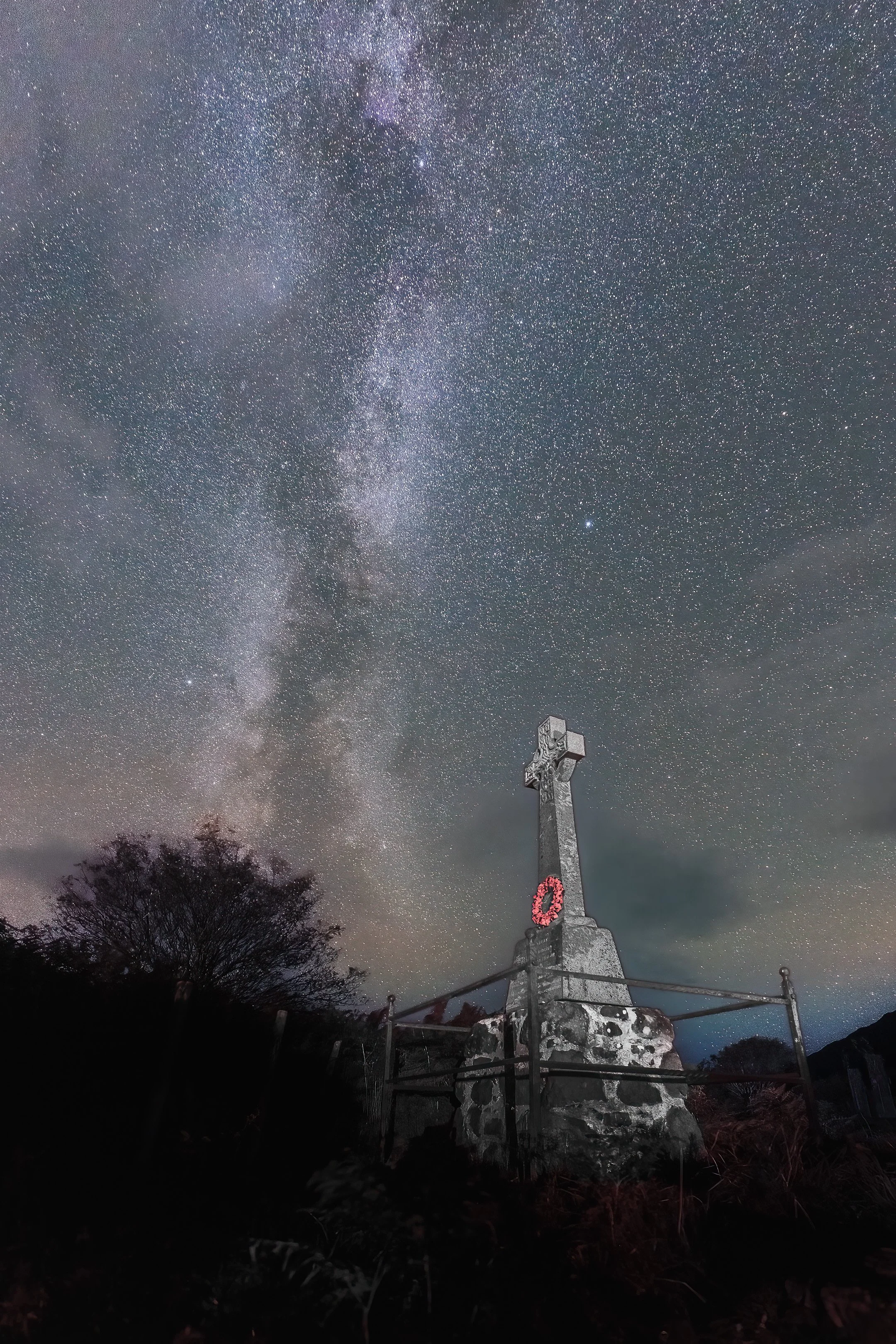 Ardgour War Memorial under the Milky Way, Corran Point, Scotland | Steven Marshall Photography