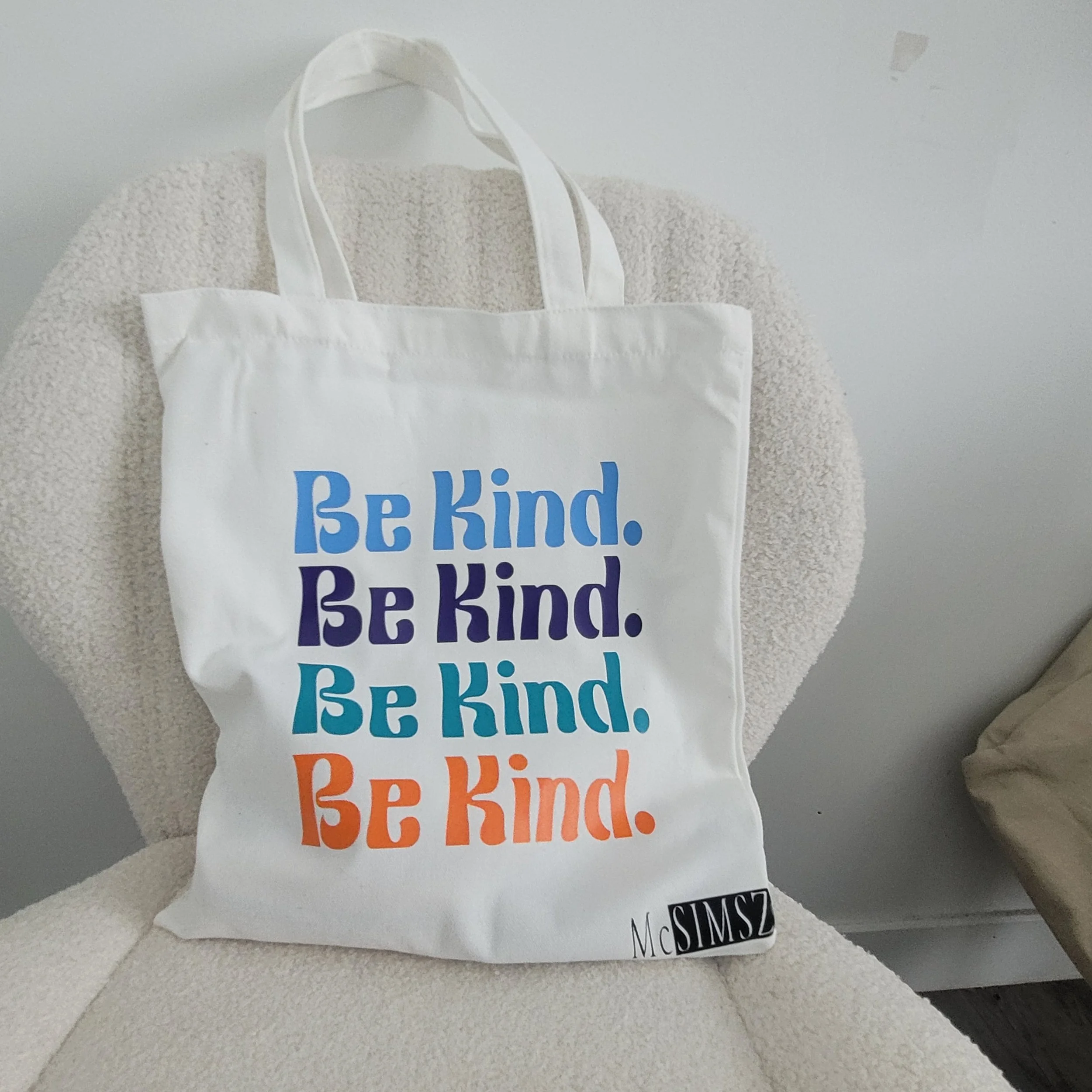 Be Kind Inspirational Tote Bag - Multicolor - McSimsz.jpg