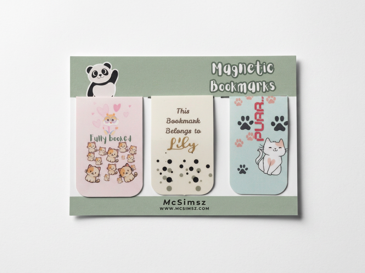 Personalized Magnetic Bookmark Set (3 Pack)