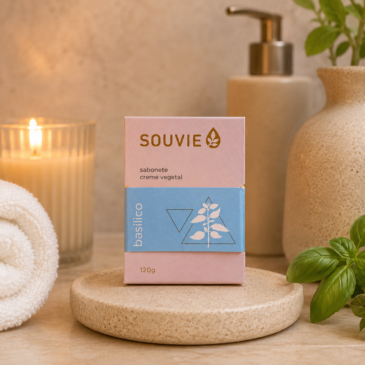Savon Crème Végétal Basilic | 120 g