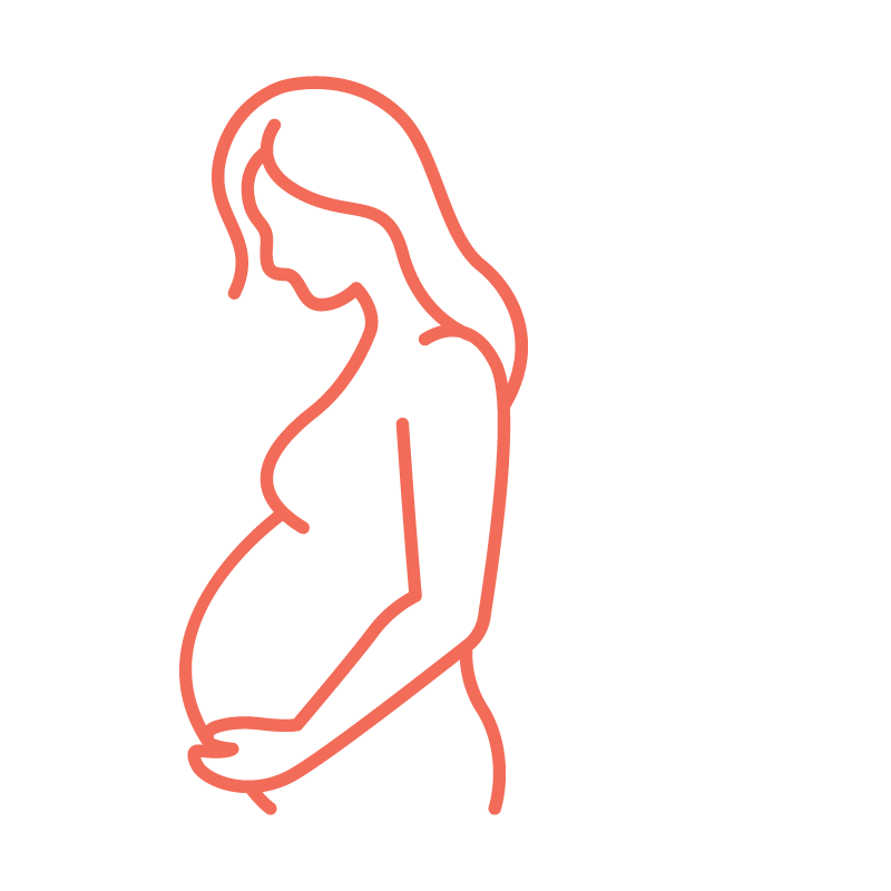 Icon representing psychological care and therapy during pregnancy