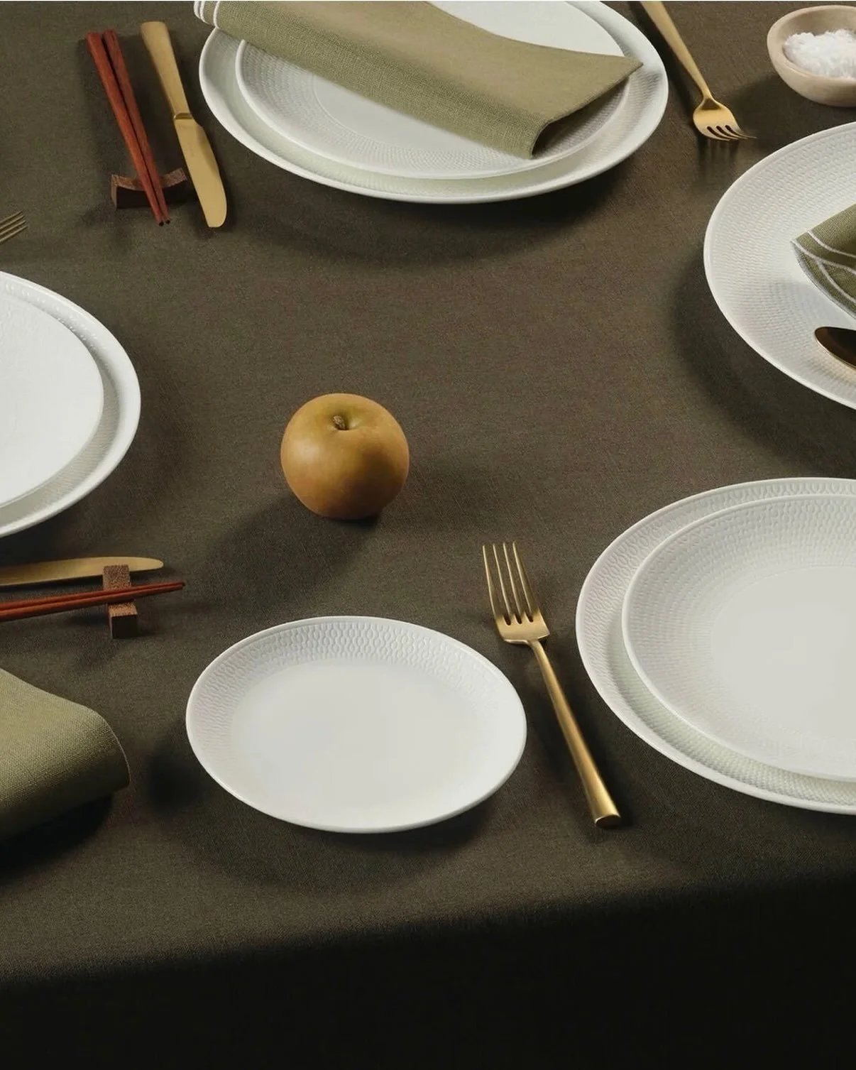 Introducing the Wedgwood Gio collection. A contemporary minimalist design that features a distinctive intaglio embossed geometric texture across the fine white bone china