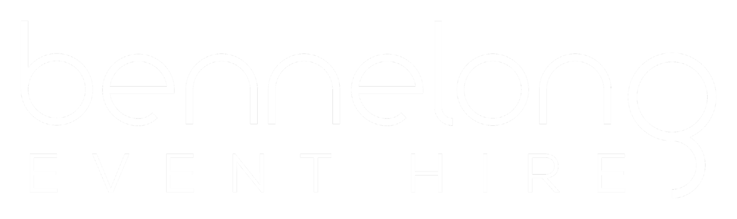 Bennington Event Hire logo in white text on black background.