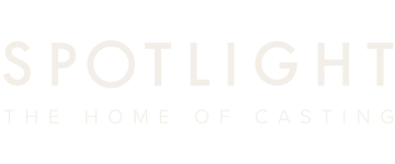Logo with the words 'SPOTLIGHT' in large letters and 'The Home of Casting' below it.