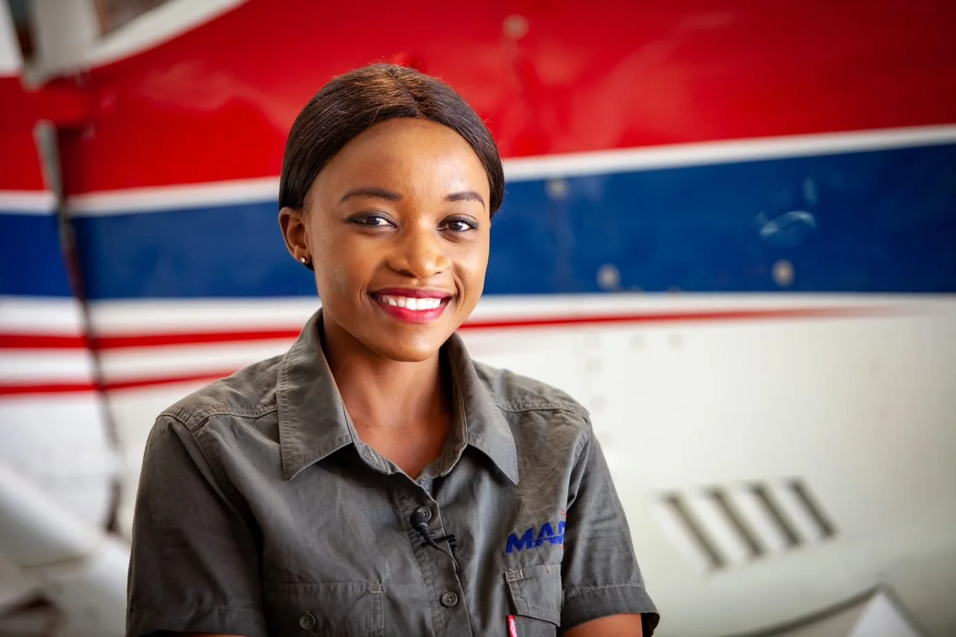 A femal leader from Mission Aviation Fellowship.