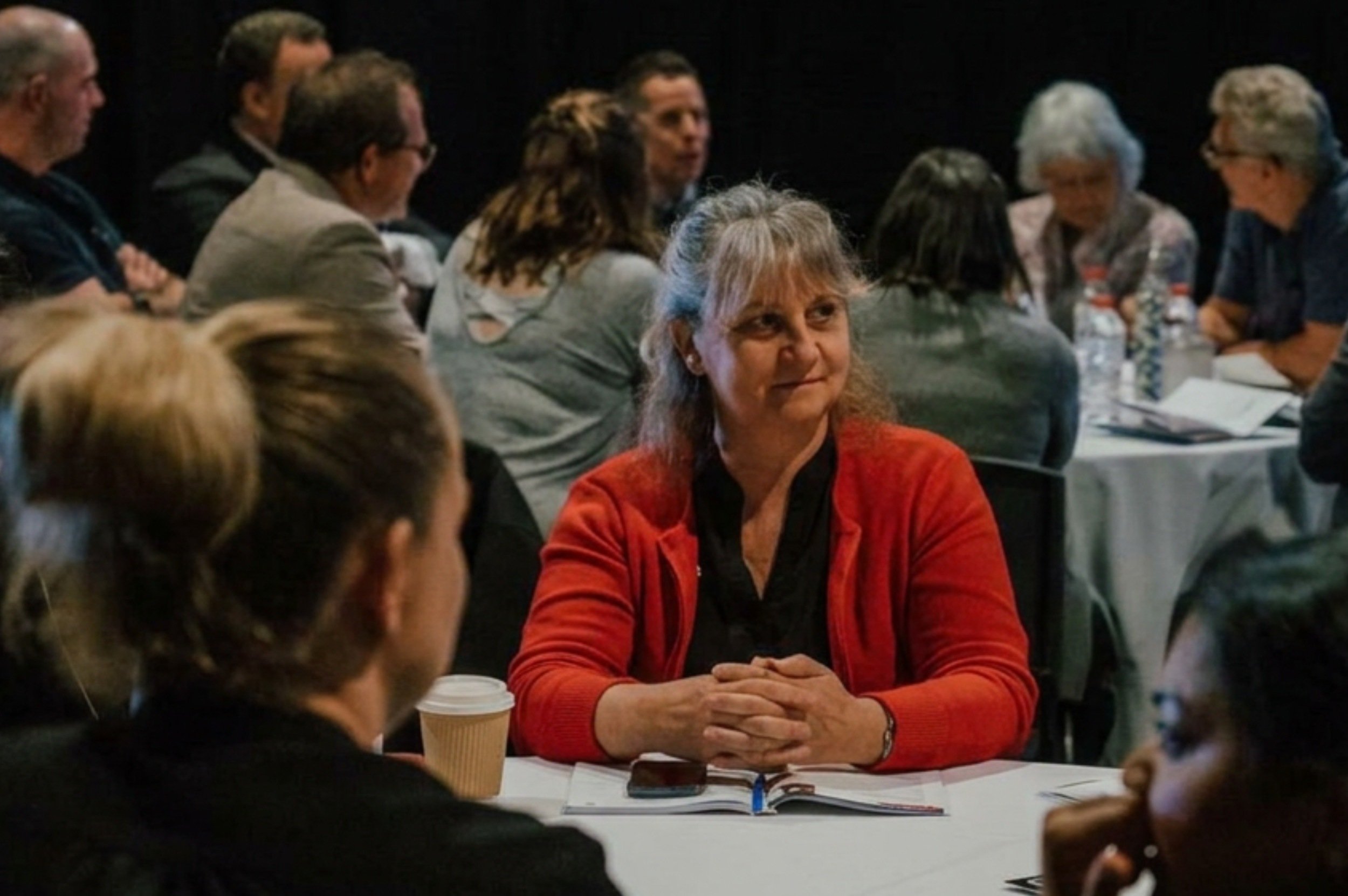 Women at a leadership development conference.