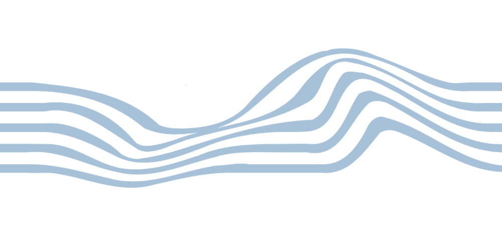 Abstract wavy lines in shades of blue