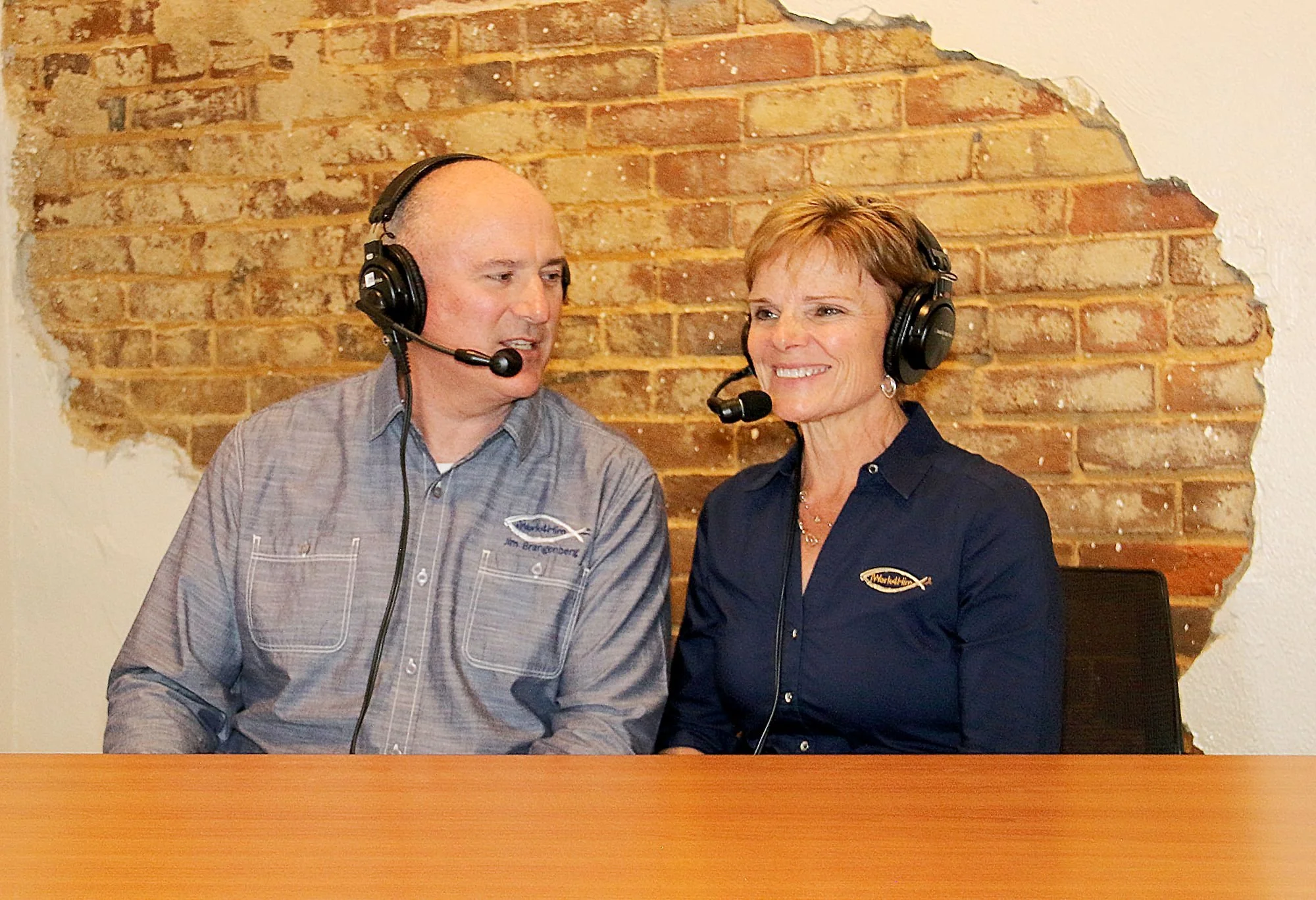 The crew from sheWorks4Him podcast talking about faith and leadership.