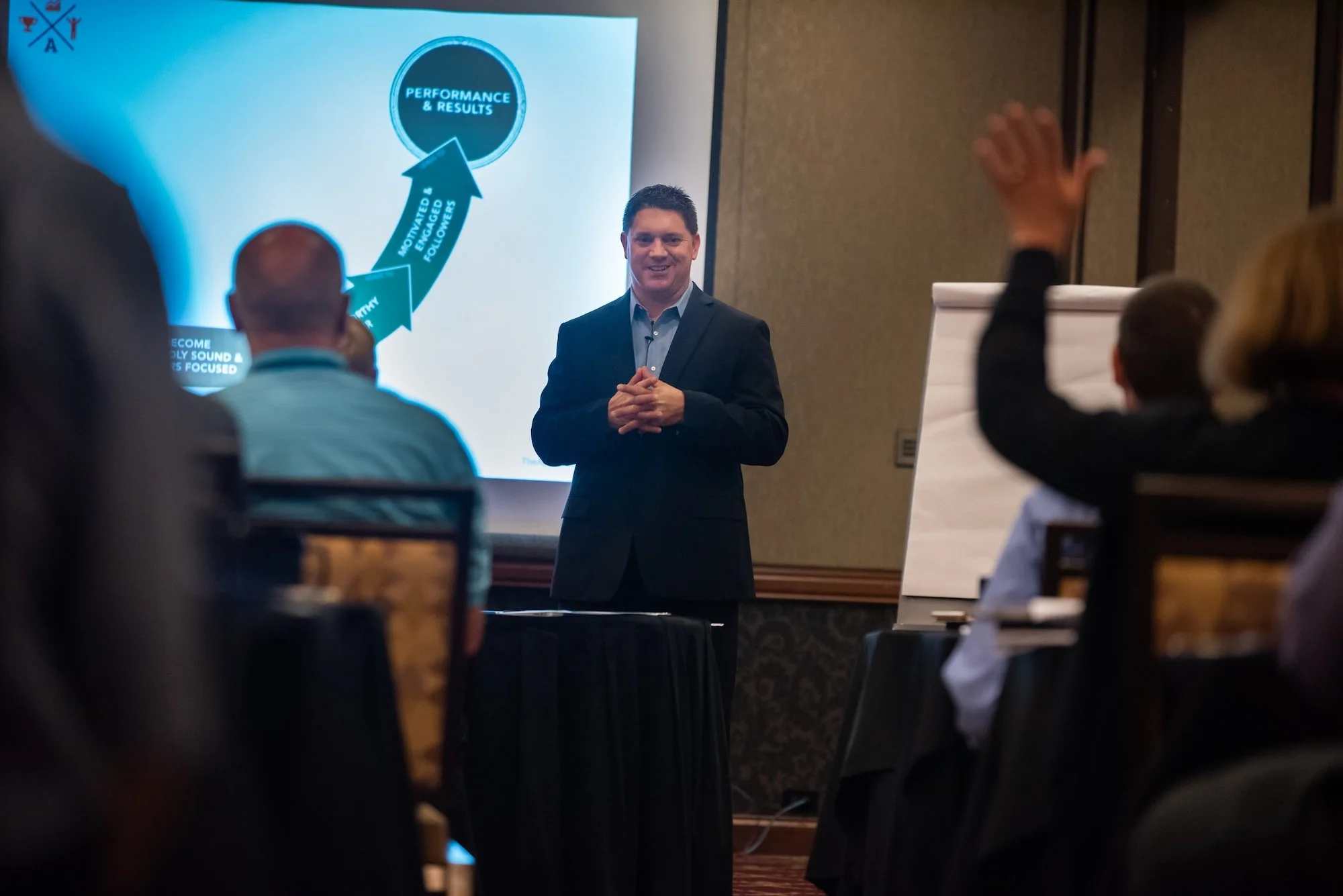 The Aperio Founder, Tim Spiker, speaking at a leadership conference