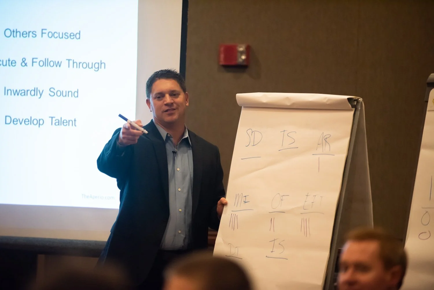 The Aperio Founder, Tim Spiker, speaking at a leadership conference