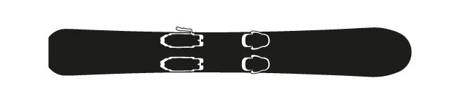 Ein klassischer Monoski mit Bindungen