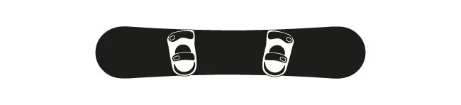 Ein Kindersnowboard mit Bindungen
