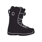 Ein Snowboard-Boot