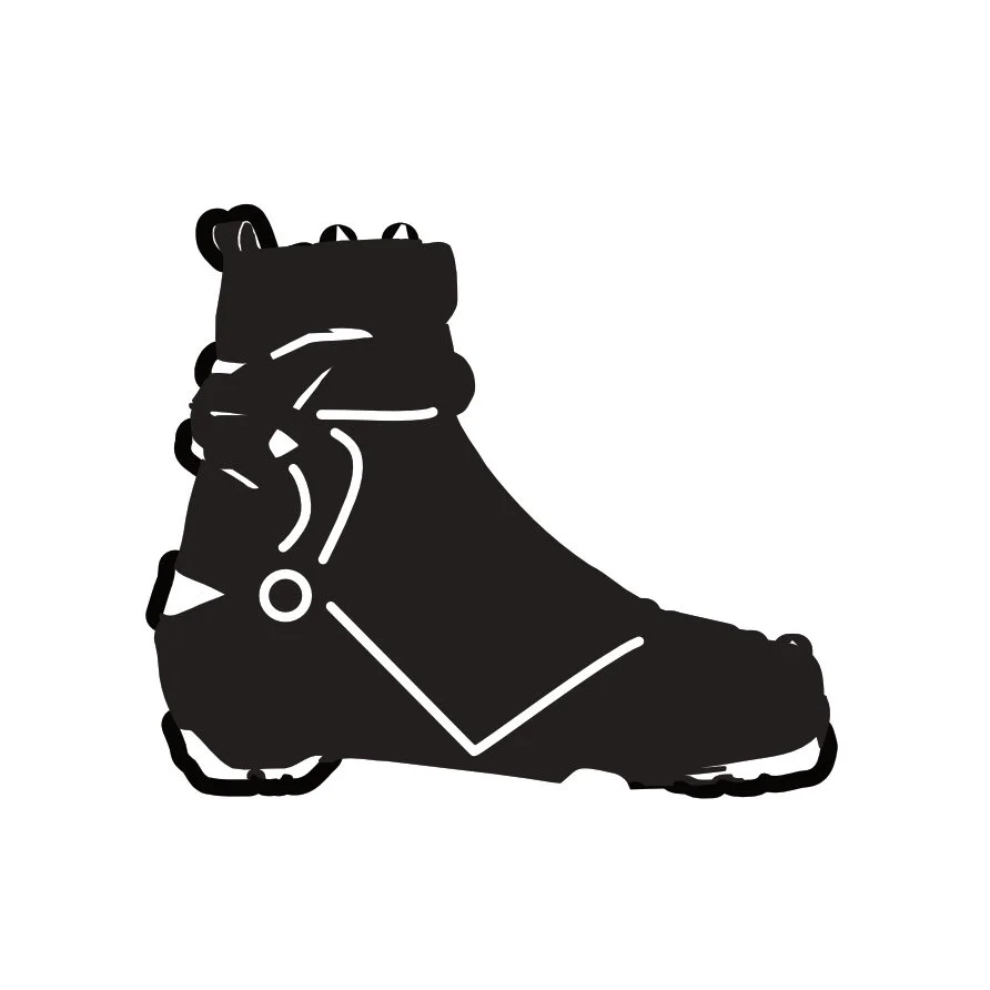 Ein Skating-Langlaufschuh