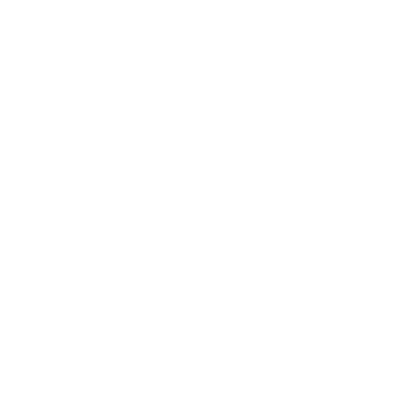 Ícono en línea de una llama o fuego en color blanco sobre fondo negro.