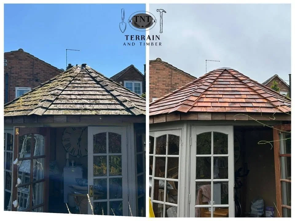 We recently completed a full re-shingle using beautiful new cedar shingles, along with a complete re-felt to ensure the roof is fully waterproof and protected from the elements.
While on site, we also tracked down and repaired a leak that had been ca