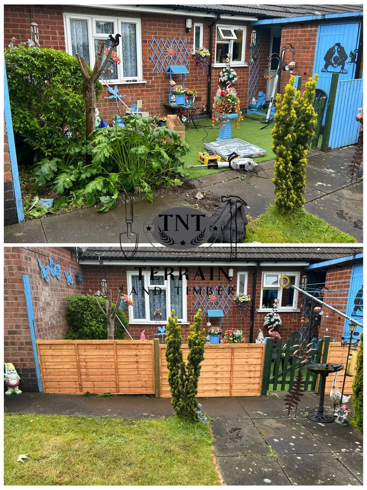We replaced 3 fence panels and installed 1 new post — although the customer originally only wanted the single post replaced, we helped get the whole fence looking solid and secure again. We also sorted the gate out and left everything clean and tidy 